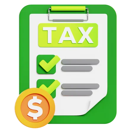 Tax Document  3D Icon