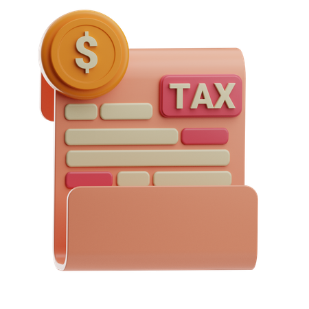 Tax Document  3D Icon