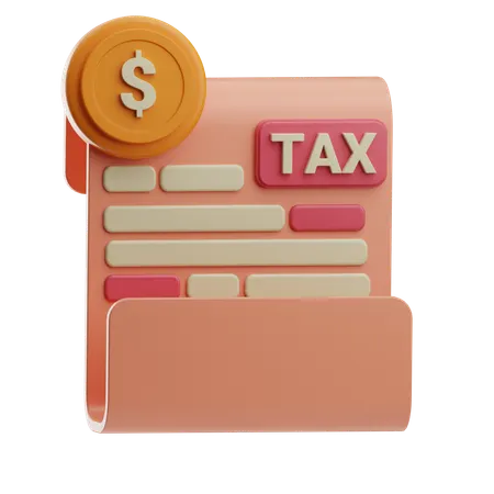 Tax Document  3D Icon