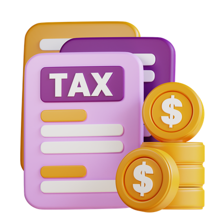 Tax Document  3D Icon