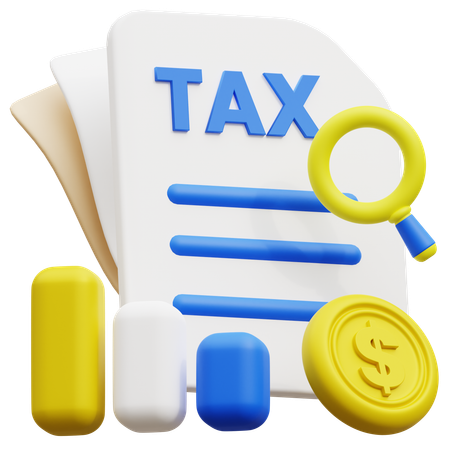 Tax Document  3D Icon