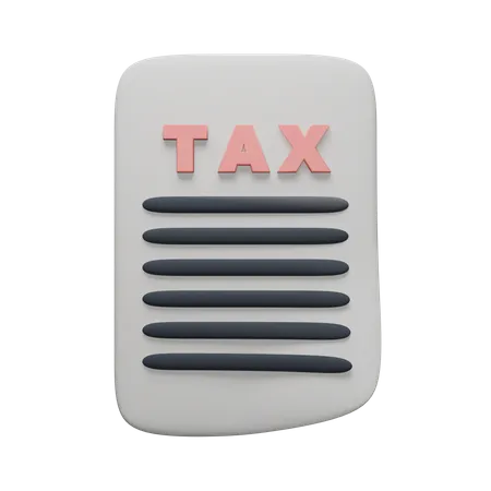 Tax Document  3D Icon