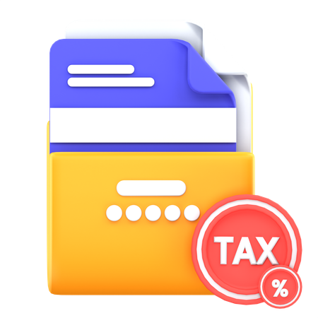 Tax Document  3D Icon