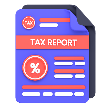 Tax Document  3D Icon