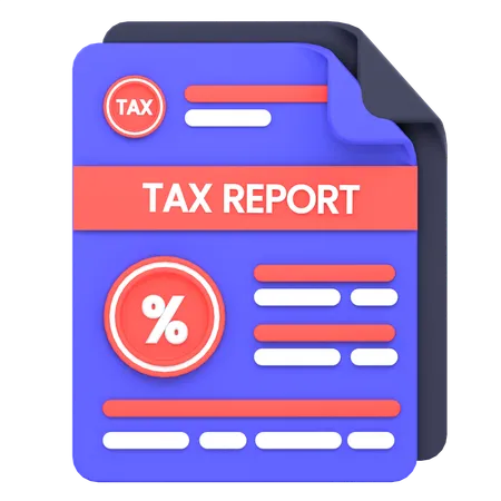 Tax Document  3D Icon