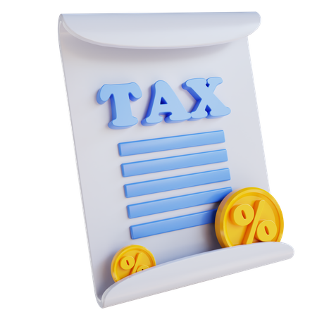 Tax Document  3D Icon