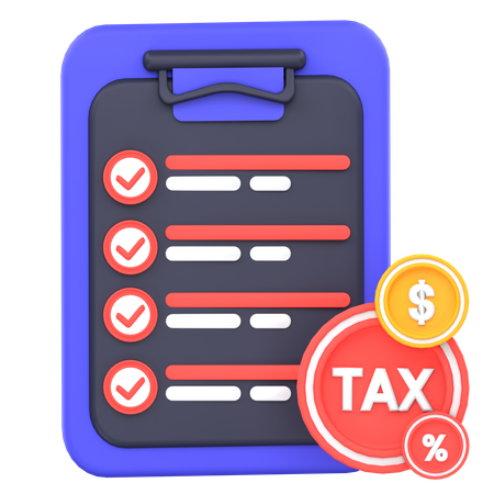 Tax Document  3D Icon