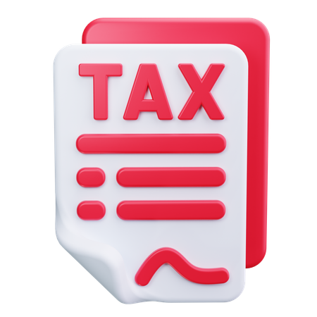 Tax Document  3D Icon