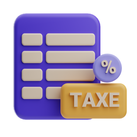 Tax Document  3D Icon