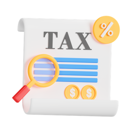 Tax Document  3D Icon