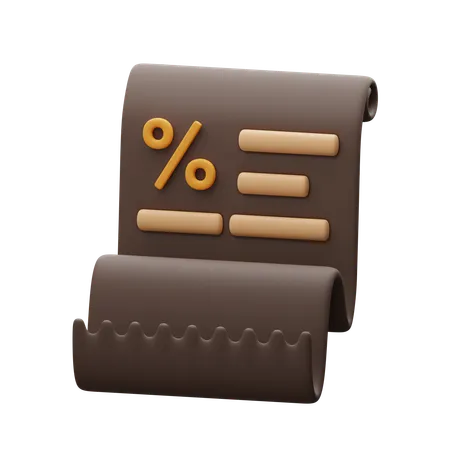 Tax document  3D Icon