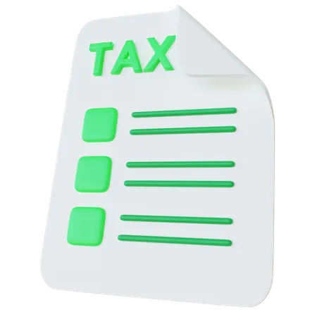 Tax Document  3D Icon