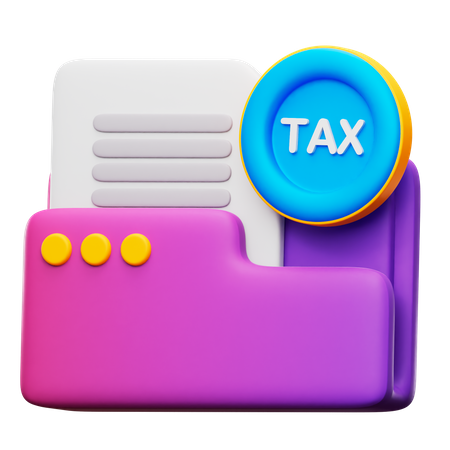 Tax Document  3D Icon