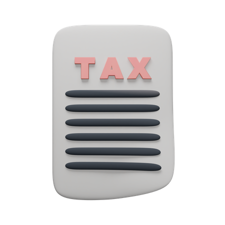 Tax Document  3D Icon