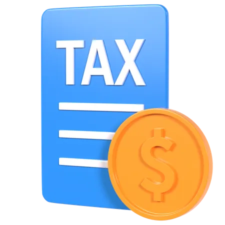 Tax Document  3D Illustration