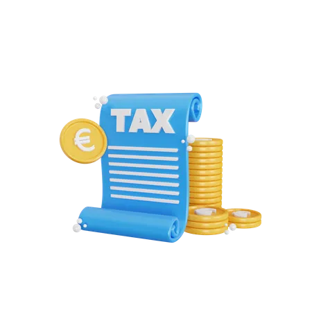 3 D Euro Tax Icon Illustration Object 3D Icon
