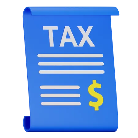 Office Paperwork Tax Document Icon 3 D Illustration 3D Icon