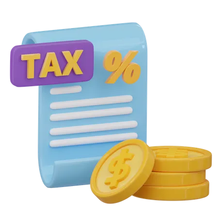 Tax Document  3D Icon
