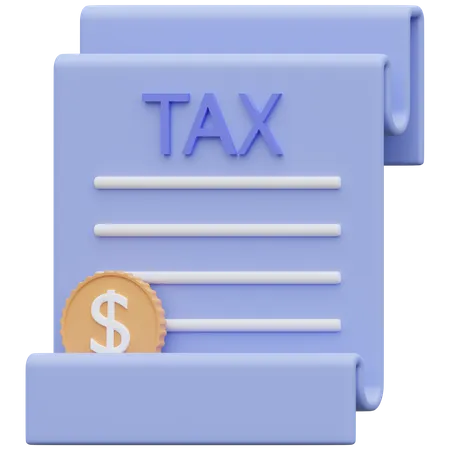 Tax Payment And Business Tax With Money Coin 3D Icon