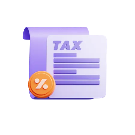 3 D Illustration Of Tax Filing 3D Icon