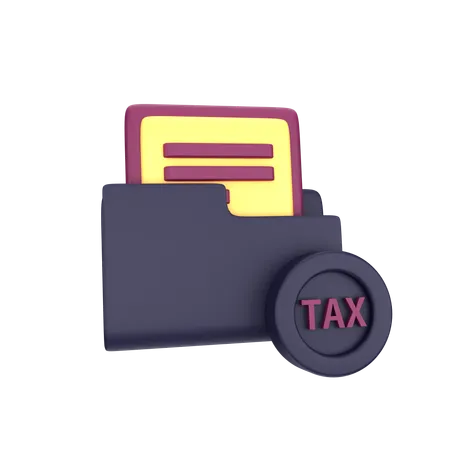 Tax Document Folder  3D Icon