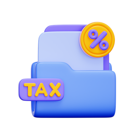 Tax Document Folder  3D Icon