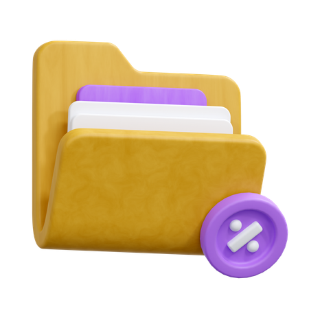 Tax Document Folder  3D Icon