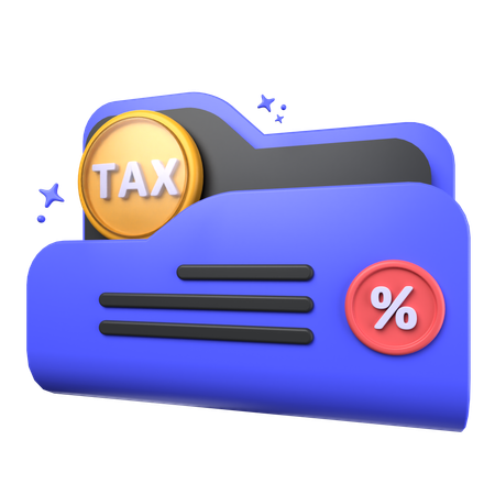 Tax Document Folder  3D Icon