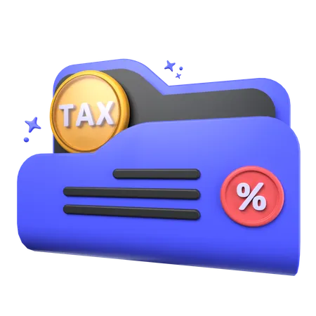 Tax Document Folder  3D Icon