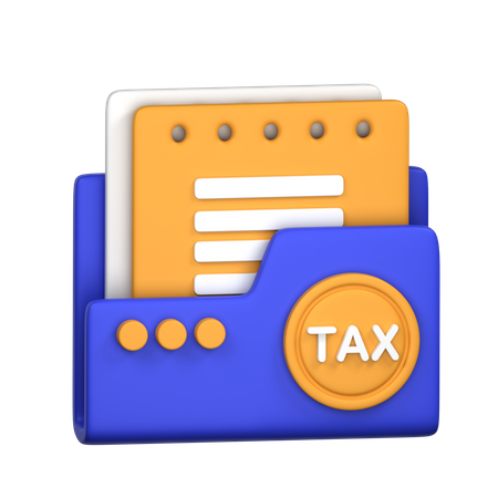 Tax Document Folder  3D Icon