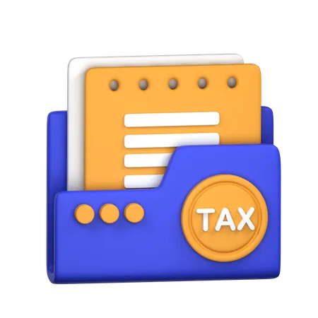 Tax Document Folder  3D Icon