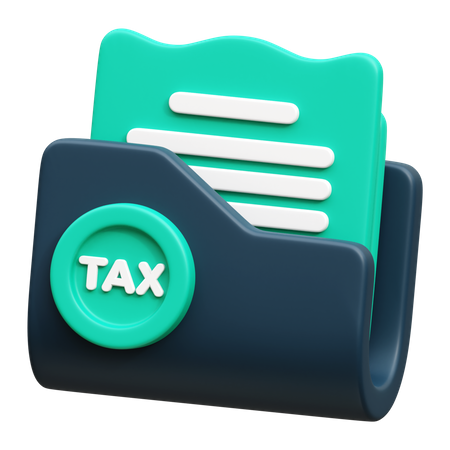 Tax Document Folder  3D Icon