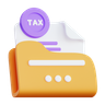 3d tax file folder illustration