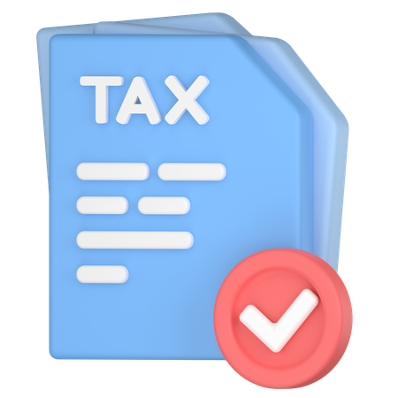 Tax document success  3D Icon