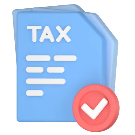 Tax document success  3D Icon