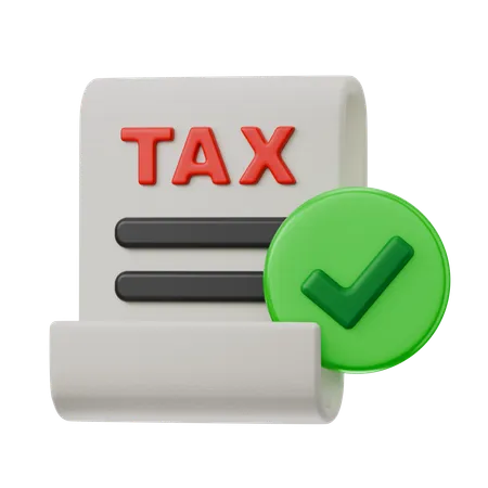 Tax Done  3D Icon