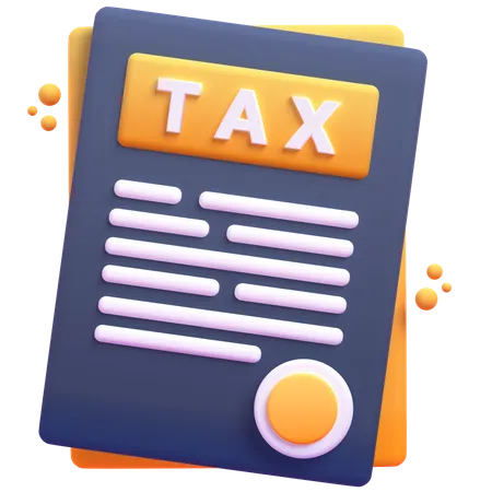 Tax Dowcument  3D Icon
