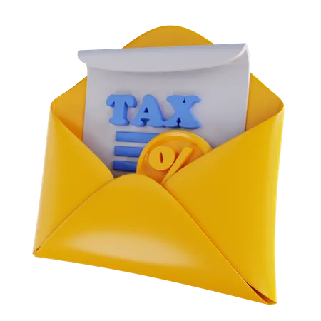 Tax Email  3D Icon