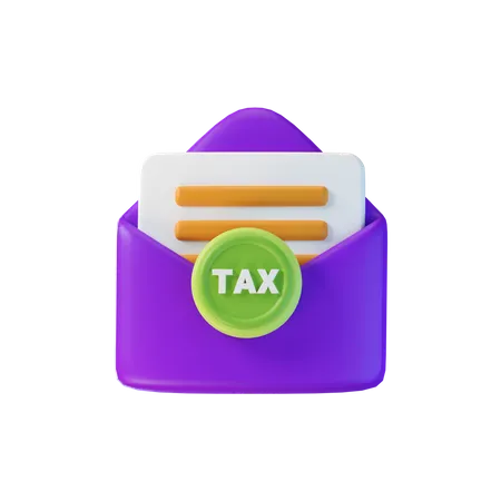 Tax Email  3D Icon