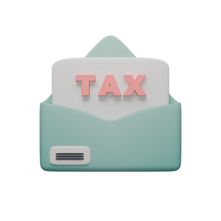 Tax Email  3D Icon