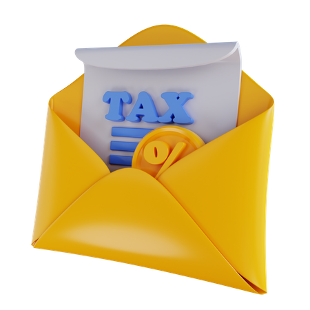 Tax Email  3D Icon