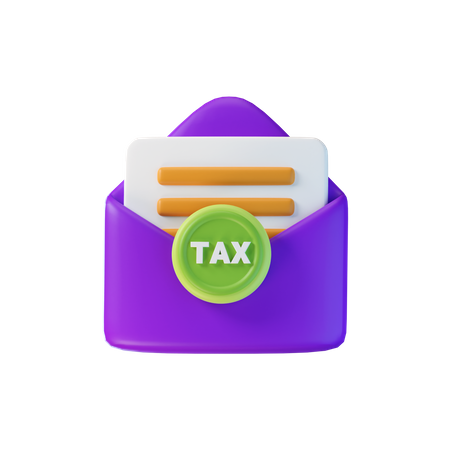 Tax Email  3D Icon