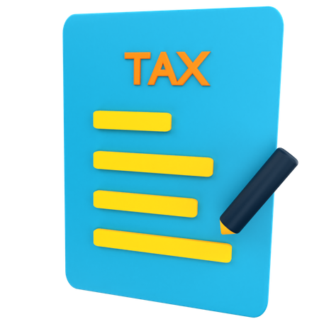 Tax File  3D Illustration