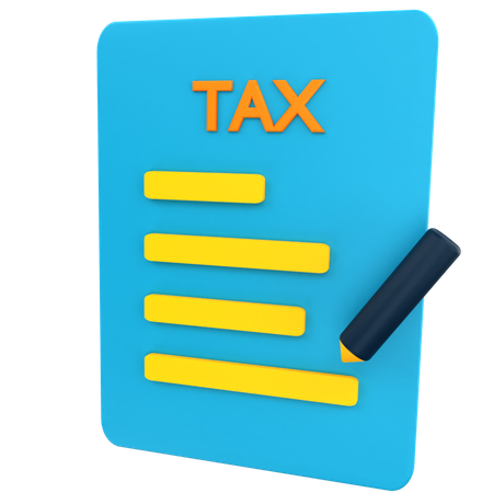 Tax File 3D Illustration