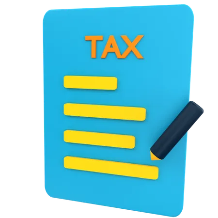 Tax File  3D Illustration