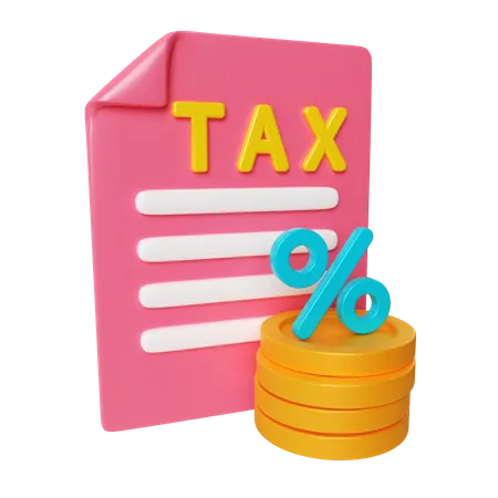 This Is A 3 D Tax Icon Illustration Which Illustrates About Taxation Available In PSD And Transparent Background Formats 3D Icon