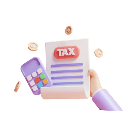 Online Tax Payment Report Ui Icon 3D Icon