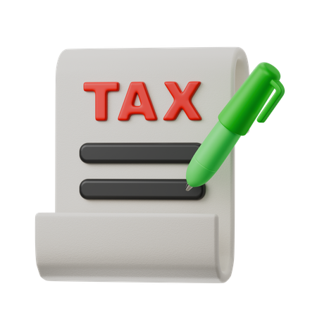 Tax Filing  3D Icon