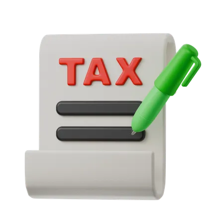 Tax Filing  3D Icon