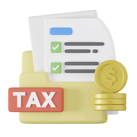 Tax Folder 3D Icon